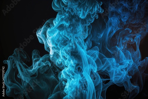 blue smoke wallpaper background. Illustration Generative AI
