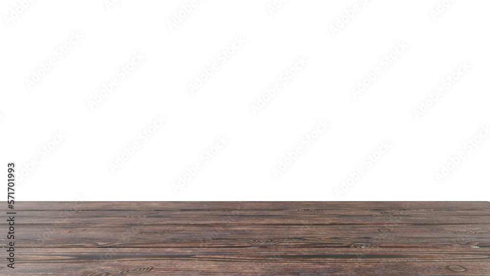Empty dark wooden tabletop front view for food product display Empty dark wooden tabletop front view for food product display
