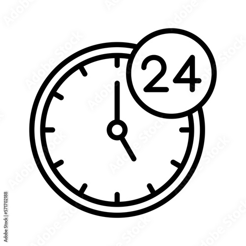 24 Hours Icon Design