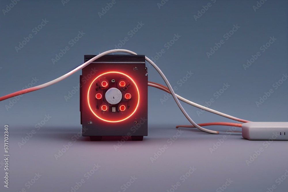 Short circuit Extension cord power cable with a plug, butning power