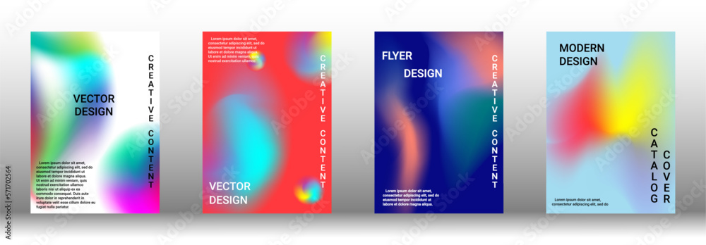 Artistic covers design. Creative fluid colors backgrounds. Set of abstract covers