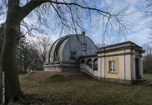 Historic observatory buildings in Hamburg.