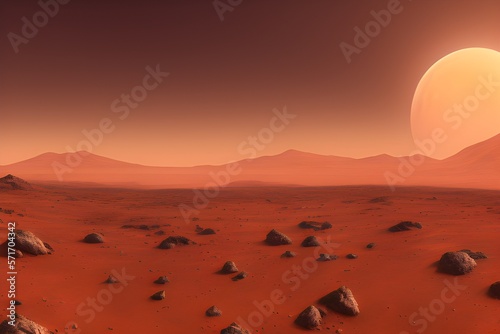 Sunset in the Mars Desert (Horizontal)
