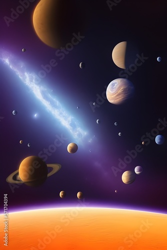 Dreamlike Outer Space Background (Vertical)