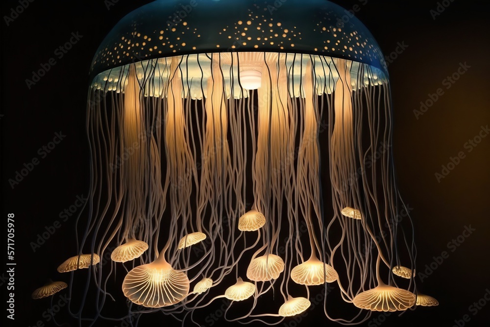 Jellyfish light fixture, concept of Subtle Glow and SeaInspired