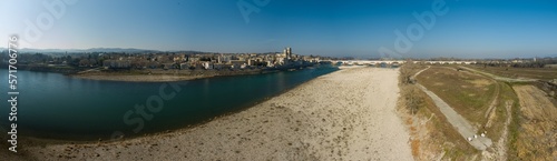 Panorama du Rhône devant Pont Saint Esprit