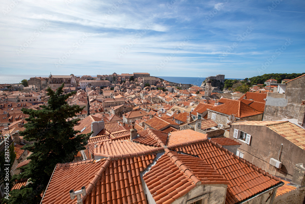 Panorama of Dubrovnik from the City Walls, Croatia