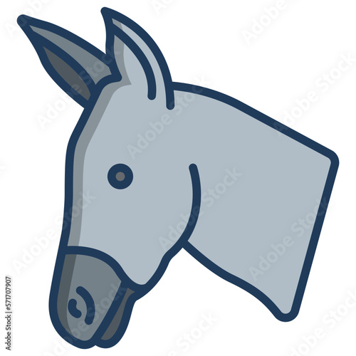 Donkey face icon