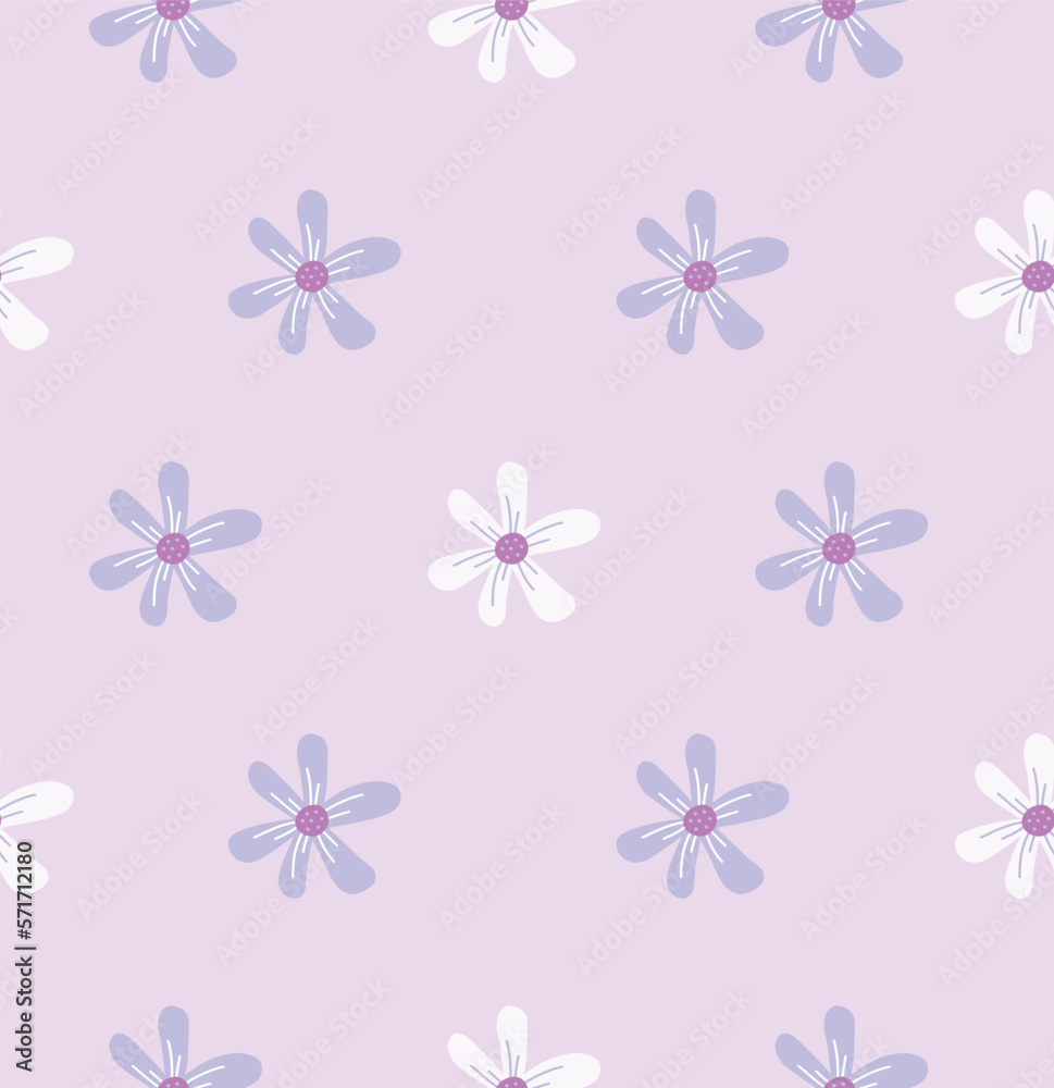 Hand drawn daisy seamless pattern. Vector illustration for printing, fabric, textile, manufacturing, wallpapers.