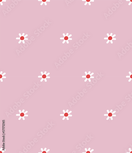 Hand drawn daisy seamless pattern. Vector illustration for printing, fabric, textile, manufacturing, wallpapers.
