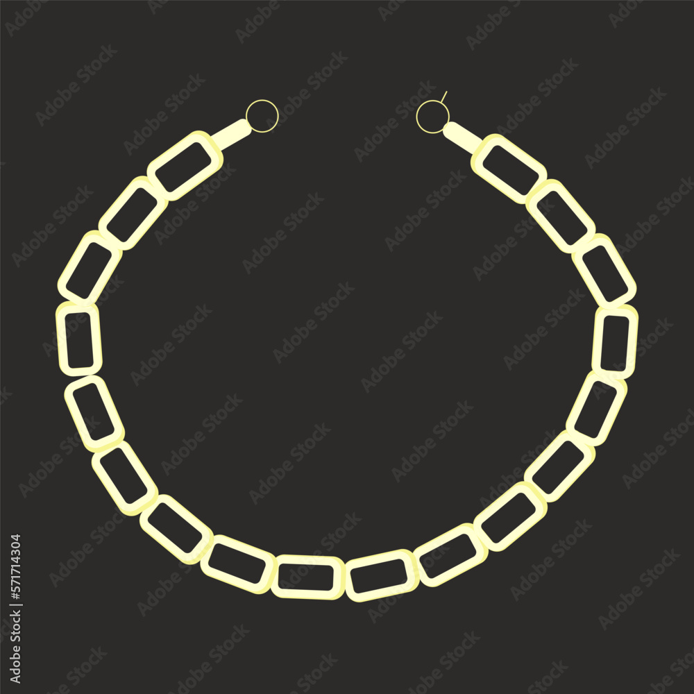 Bracelet in form of chain on black background Bracelet in form of chain on black background