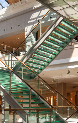 Glass ladder in the mall