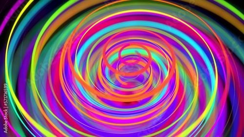 3d rendering stylish creative abstract background. colored lines swirling in spiral. Motion design bg of particles shaping lines  helix and abstract structures. 3d render