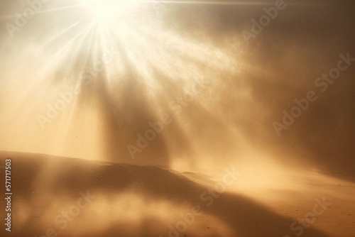 rays of light in a sandstorm - Generative AI photo