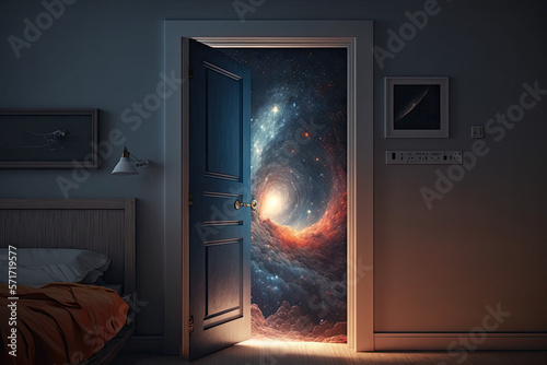 A Door Opening To The Universe Made With Generative AI