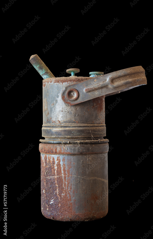Old rusty carbide lamp