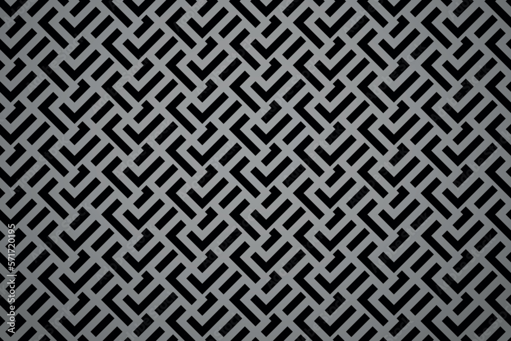 Abstract geometric pattern with stripes, lines. Seamless vector background. Black and gray ornament. Simple lattice graphic design