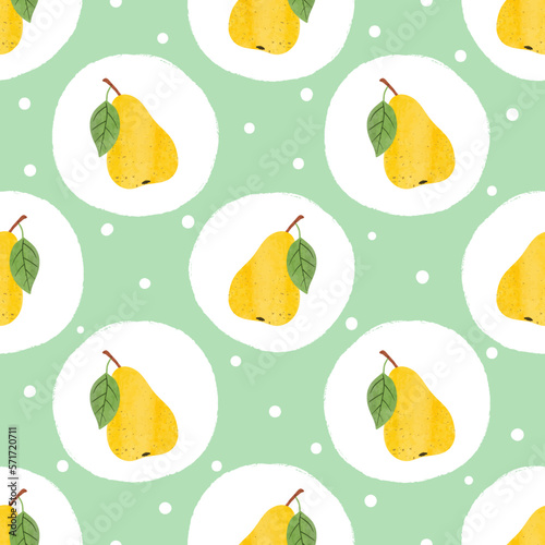 Seamless fruit pattern with...