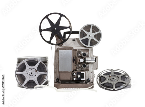 Vintage film with old proje...