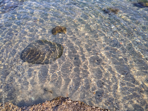 Close-up of stones under the water