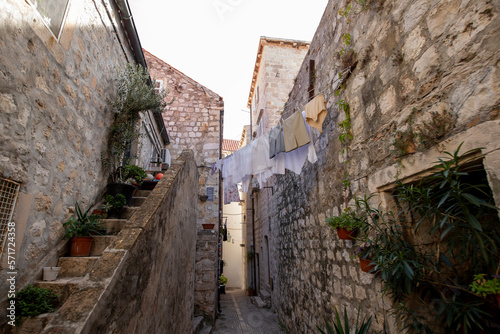 Medieval street. Old town of Dubrovnik  Croatia
