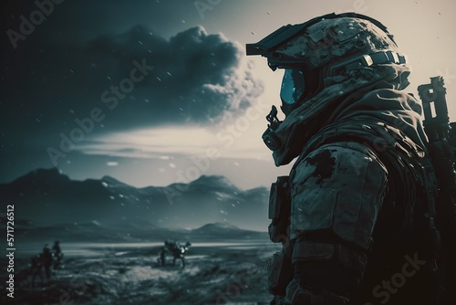 man in desert, helmet, war, apocalyptic, army