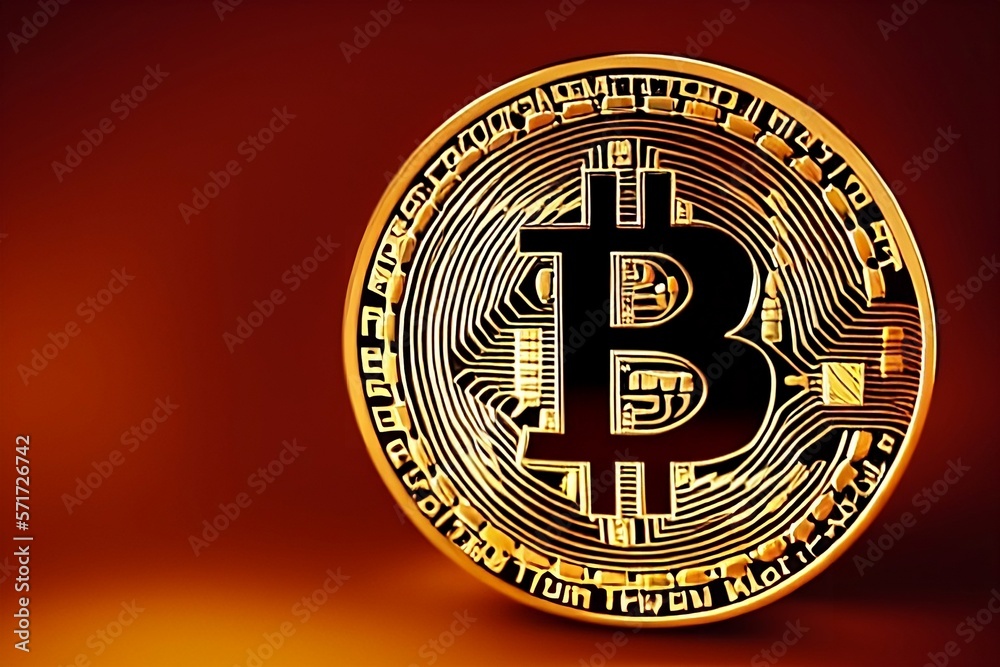 Fototapeta premium Cryptocurrency bitcoin coin of the future, digital assets, electronic currency. generative ai 