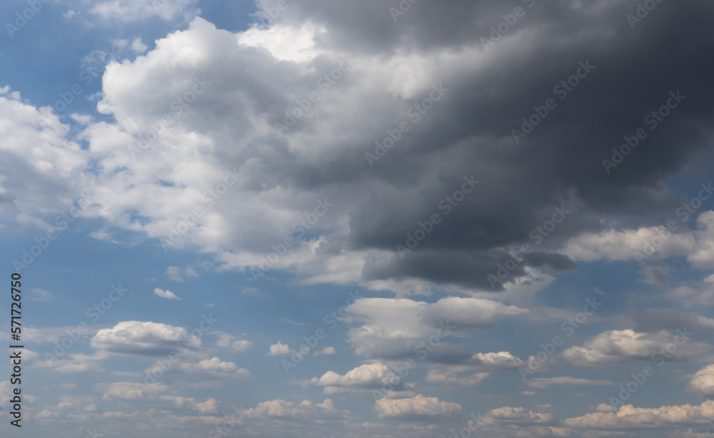 Fototapeta premium Summer blue sky cloud gradient light white background. Beauty clear cloudy in sunshine calm bright winter air bacground.