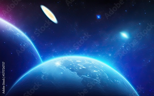 Space nebulae  planets  distant and unexplored space.