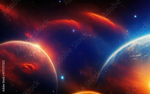 Space nebulae  planets  distant and unexplored space.