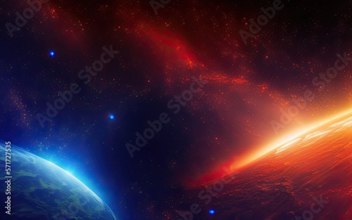 Space nebulae  planets  distant and unexplored space.
