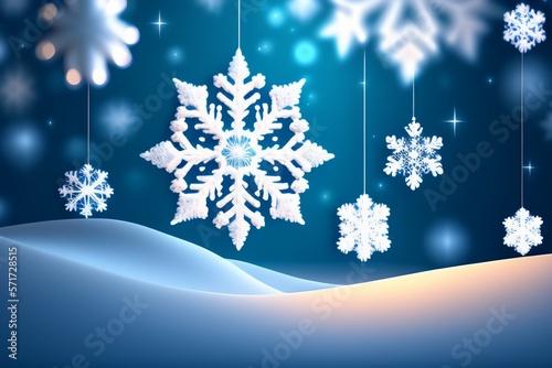 christmas background with snowflakes © Anselmo