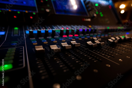 Closeup of sound control panel © Ruslan