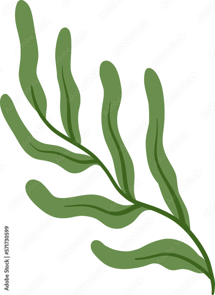 Green botanical leaves illustration Green botanical leaves illustration