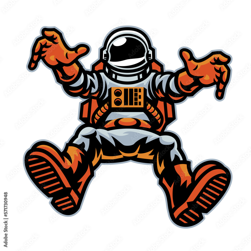 Floating Astronaut in the Space Suit Floating Astronaut in the Space Suit