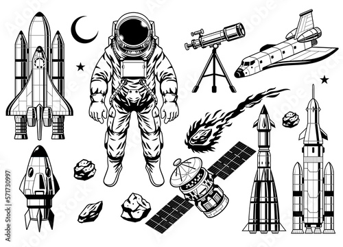 set drawing object of Space Technology