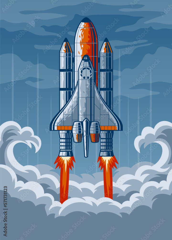 Obraz premium Space Ship Shuttle Launch