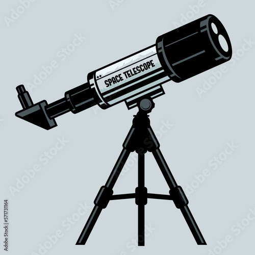 Space Telescope stands on the tripod