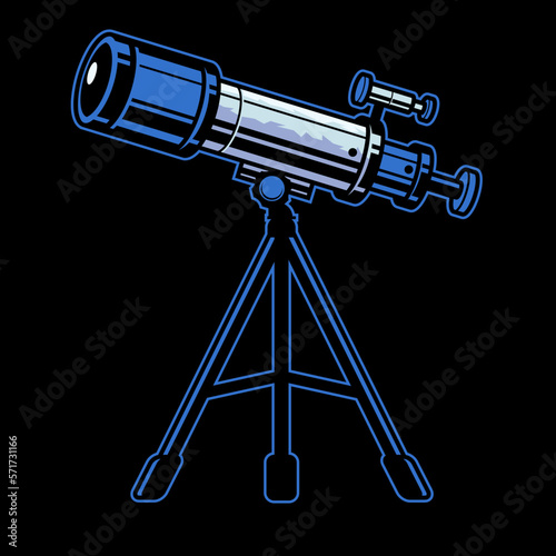 Telescope on the tripod for exploring the space