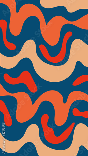 Bold abstract retro pattern illustration