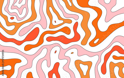 Colorful Blob Liquid Contour Topographic Pattern Decoration
