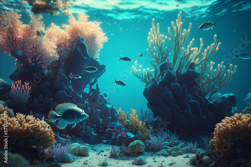 ocean floor, Generative Ai © Danilo