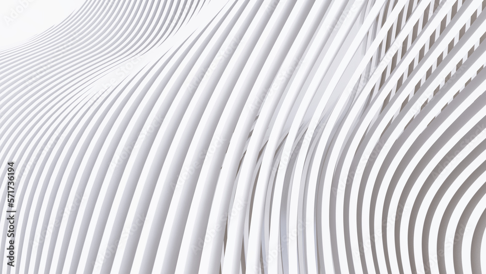 Abstract Curved Shapes. White Circular Background. Abstract Curved Shapes. White Circular Background.
