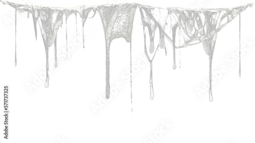 A digital illustration of ablack background with a layer of slime dripping across the top. photo