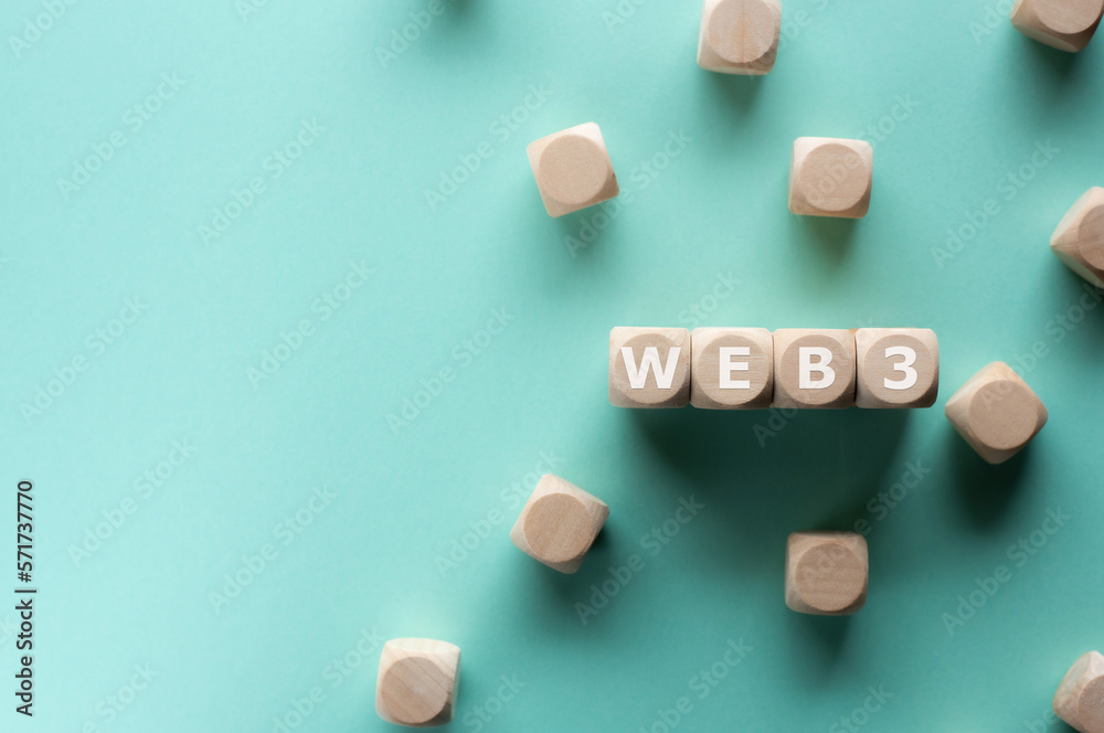 There is wood cubes with the word Web3. It is an eye-catching image. There is wood cubes with the word Web3. It is an eye-catching image.