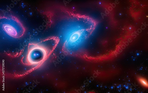 Cosmic nebulae  distant and unexplored space  black hole  galaxies.
