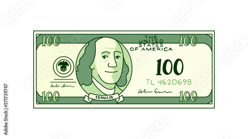 Cartoon Hundred Dollar Bill
