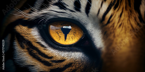 the eye of a tiger  generative AI