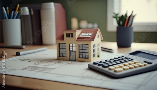 Real estate budgeting planning concept, Generative AI