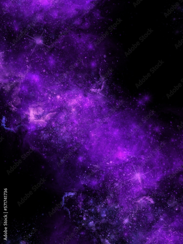 Fantasy Blue Nebula Galaxy Night Space Background